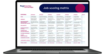 Download the job scoring matrix template - Reed Franchise Partnerships